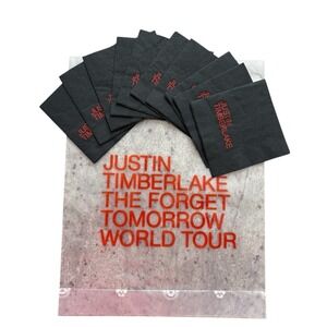 2025 Justin Timberlake The Forget Tomorrow World Tour VIP 10 Bar Drink‎ Napkins